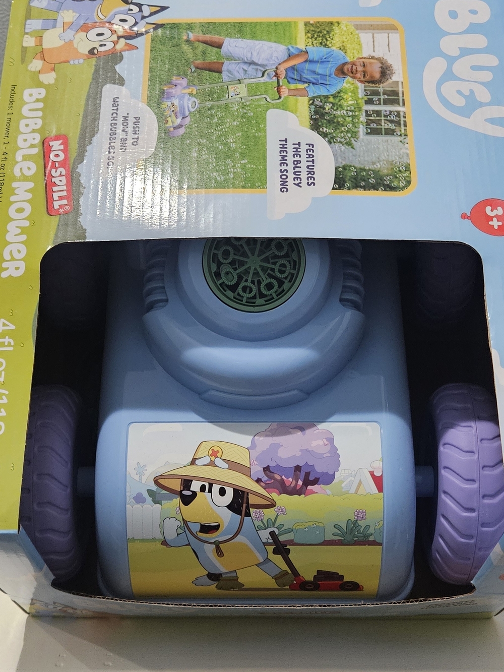 Bluey Bubble Mower - Light Blue and Purple
